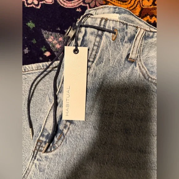 Habitual Drawstring Denim Jeans Wide Leg size 30/10 - Picture 5 of 7